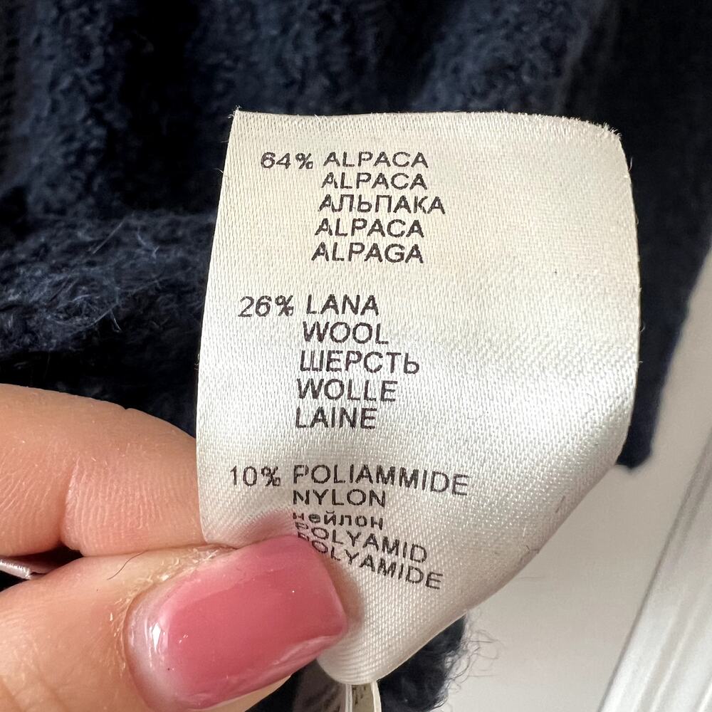 Falconeri Alpaca Wool Zip Jacket Cardigan Sweater size XS Blue - Picture 7 of 8